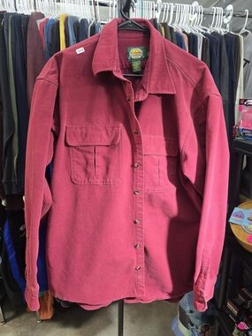 Cabela's Men's Button-Up Work Shirt Jacket - Red